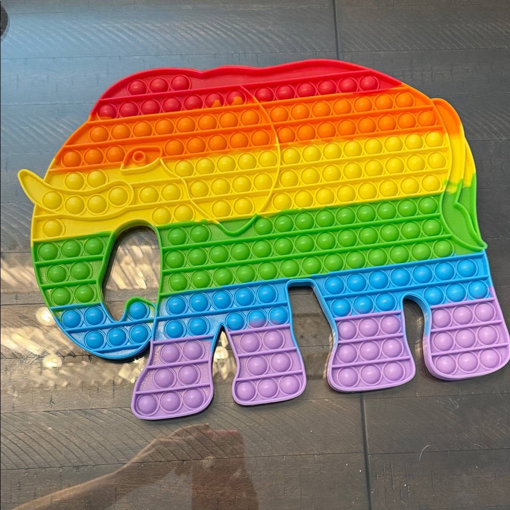 Rainbow Elephant Pop It Toy